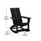 Flash Furniture 4 Modern Black Adirondack Rockers & Side Table JJ-C14709-4-T14001-BK-GG - alternate 4